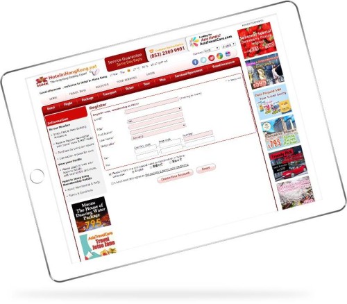 網站設計 - HotelinHongKong.net